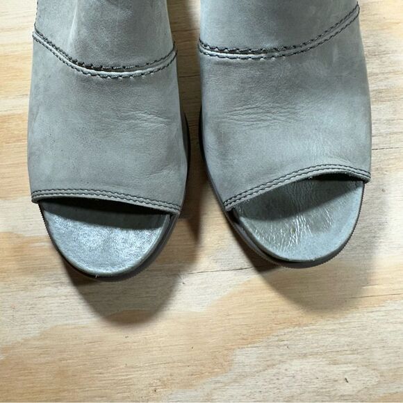 Sorel Nubuck Gray Wedge Sandals Women’s Size 9 - Picture 5 of 9